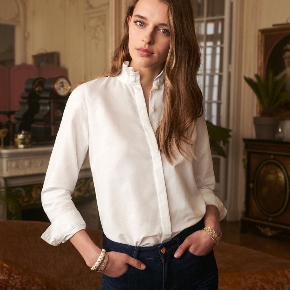 Seźane Audrey Frill Cotton Shirt